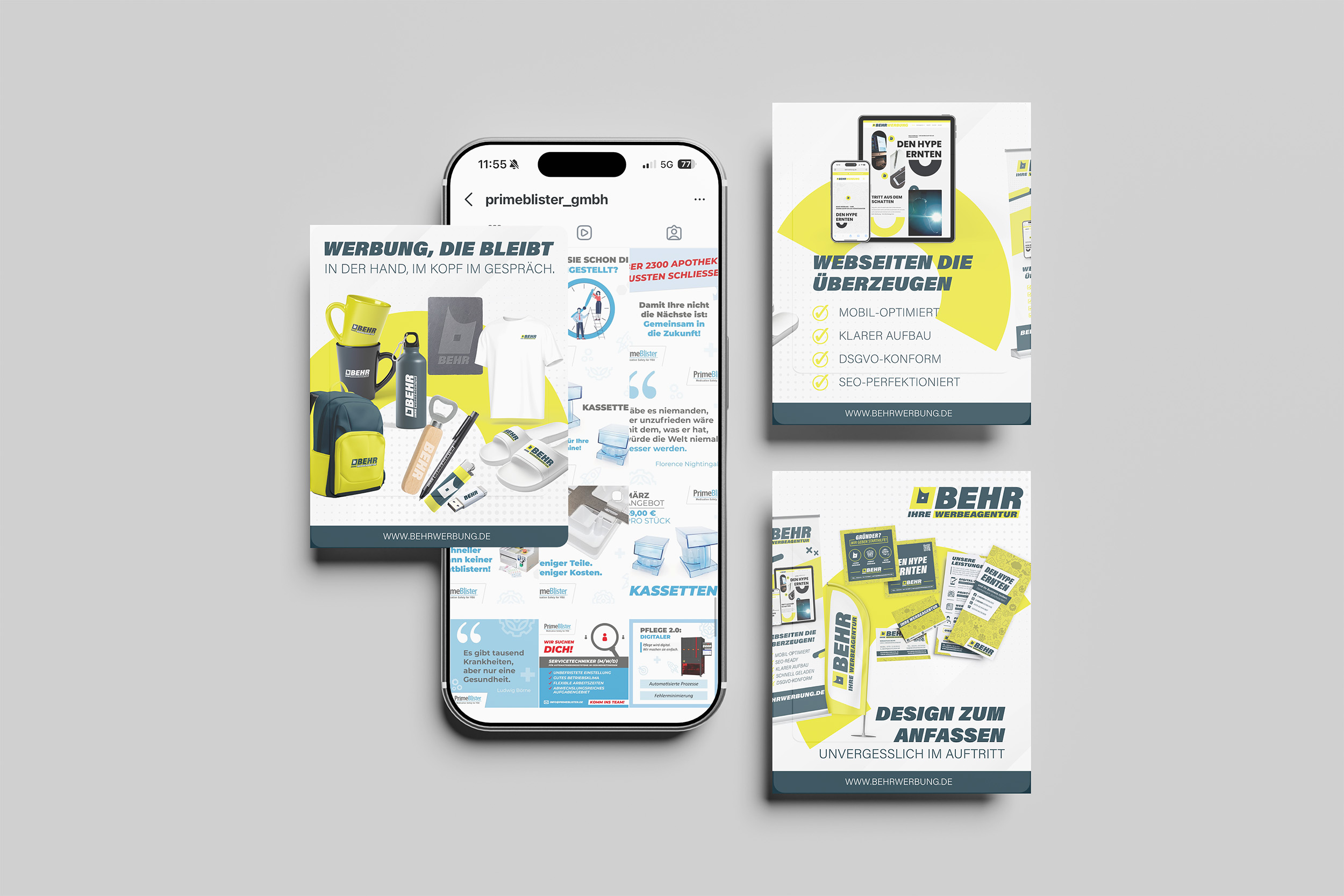 Social Media Mockup - Behr Werbeagentur