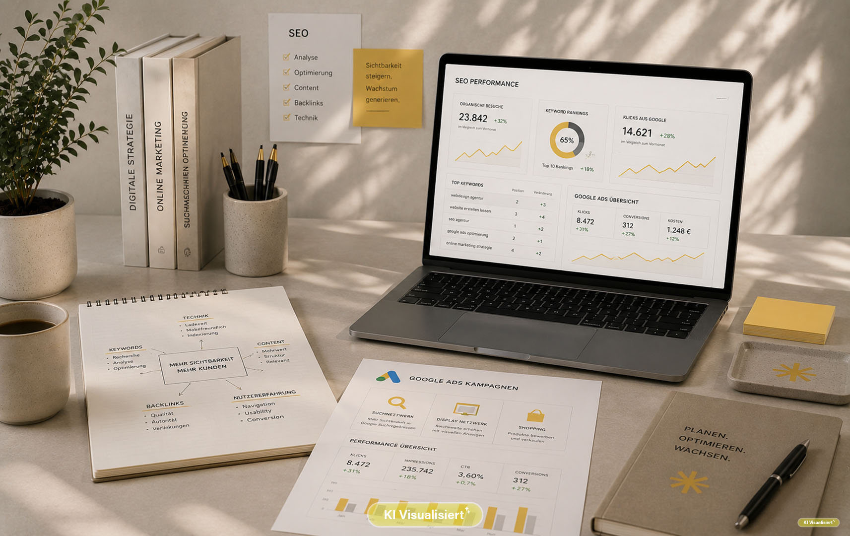 SEO &GoogleAds Behrwerbung KI SEO & Google Ads - KI Visualisiert