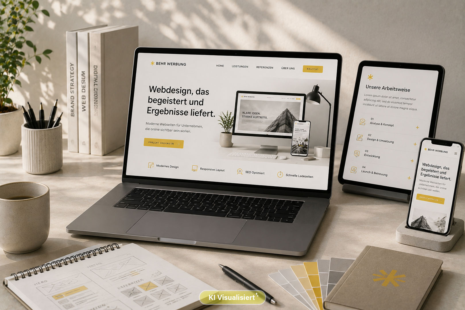 Webdesign Behrwerbung KI Webdesign - KI Visualisiert